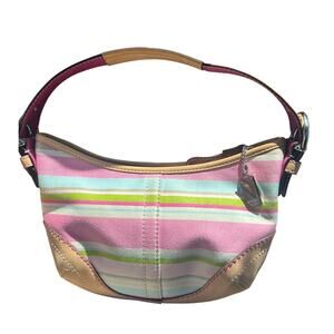 👜 Coach vintage Mini pastel Striped Soho Bag – Style 1884 spring 2005
